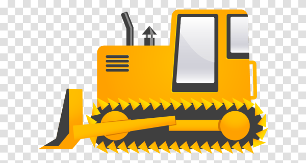 Бульдозер мультяшный