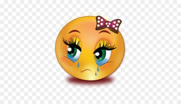 Грустный смайлик девочка