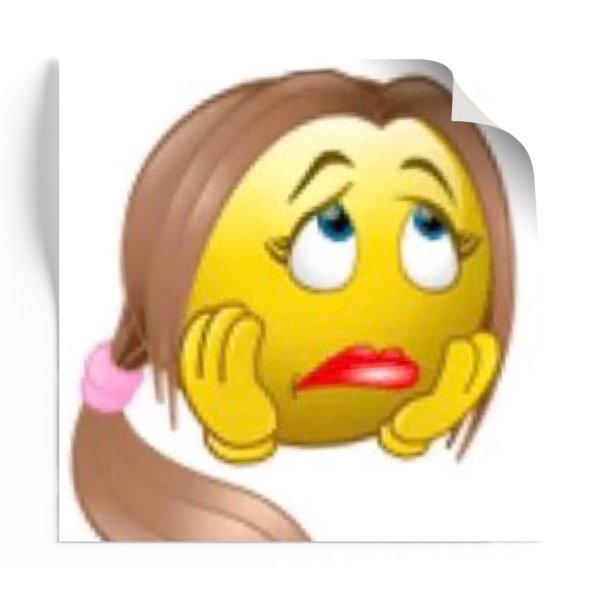 Грустный смайлик девочка