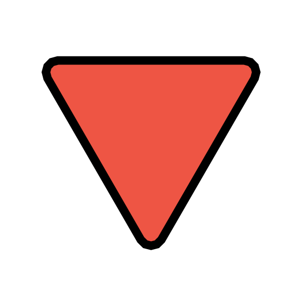 Эмодзи красный треугольник