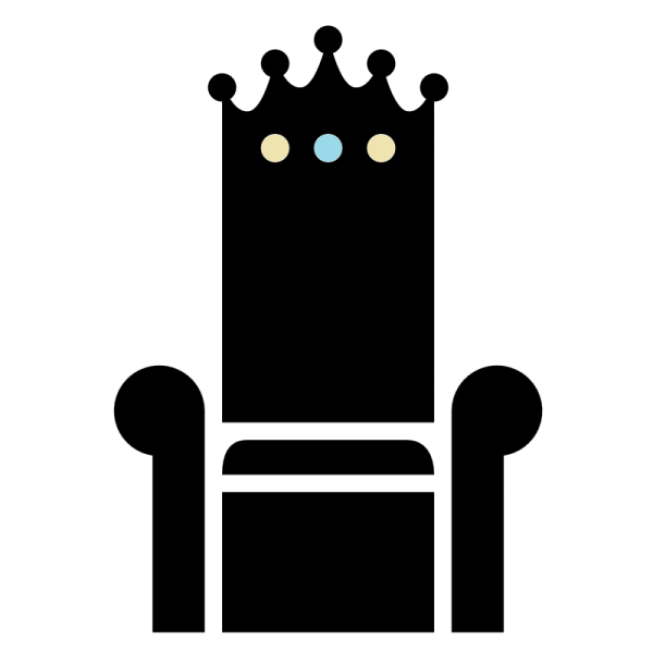 Иконка трон на прозрачном