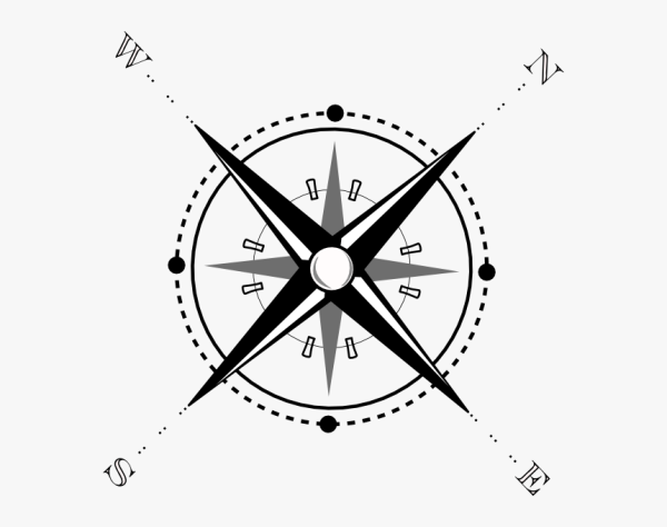 Компас на карту без фона