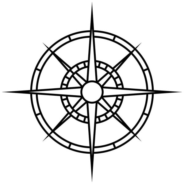 Компас трафарет