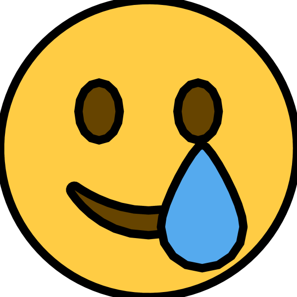 Плачущий смайлик с улыбкой