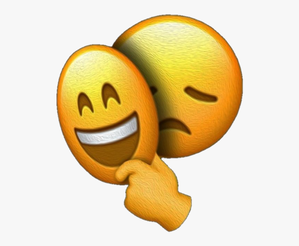 Грустная улыбка смайлик