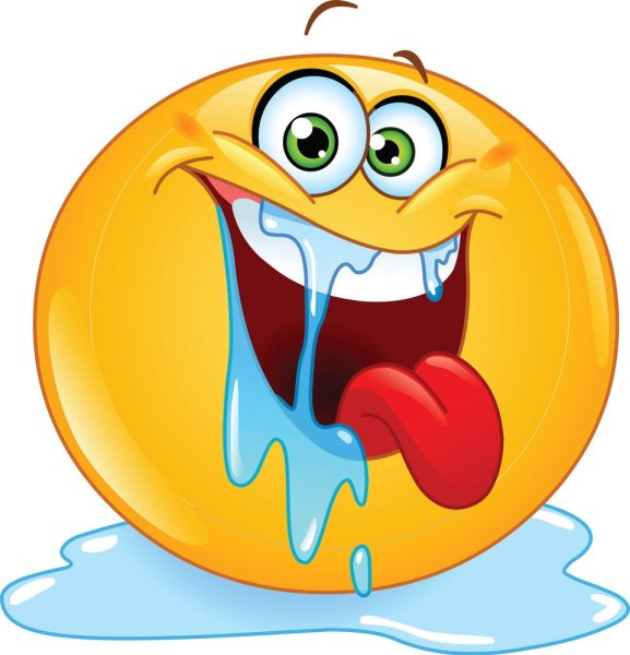 Смайлик слюнки текут