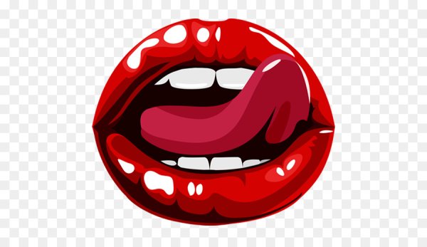 Поп-арт губы с языком