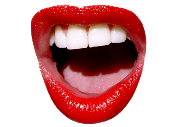 Рот на белом фоне