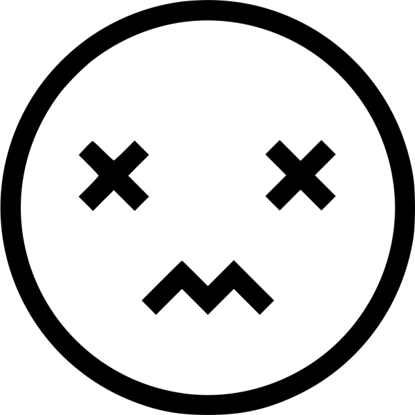 Смайлик с крестами вместо глаз