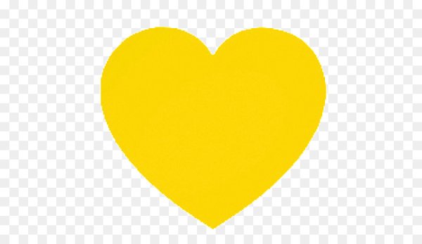 Сердце желтого цвета