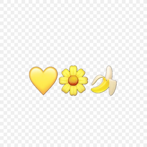 Желтое сердечко без фона