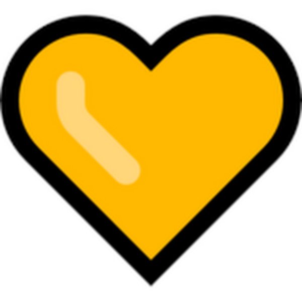 Жёлтое сердечко смайлик