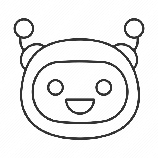 Смайлик грустный робот