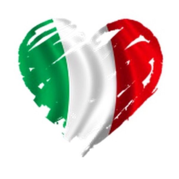 Итальянский флаг сердце