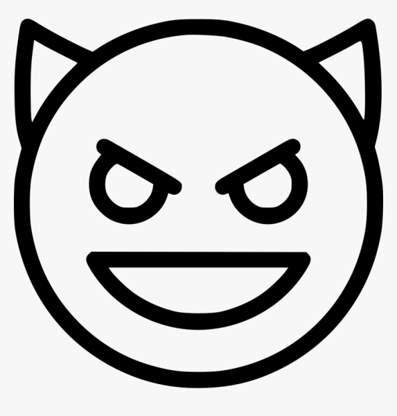 Значок злой смайлик