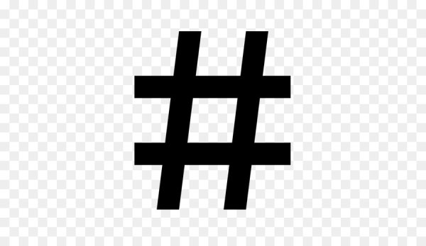 Значок хэштег на прозрачном фоне