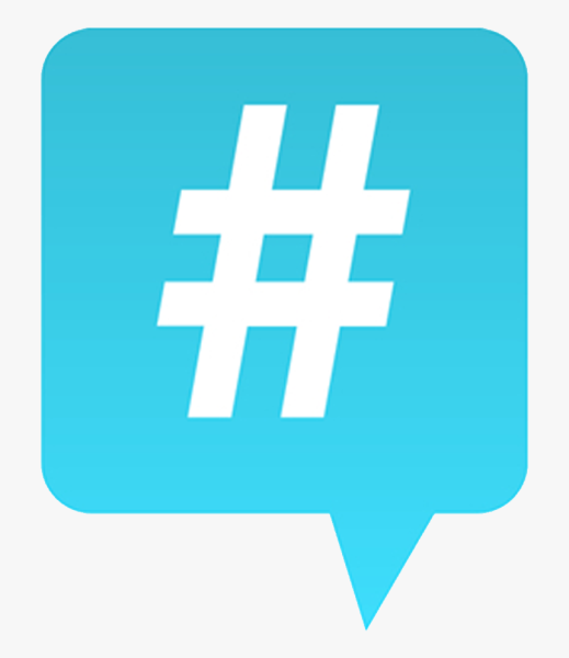 Знак хештег решеткой