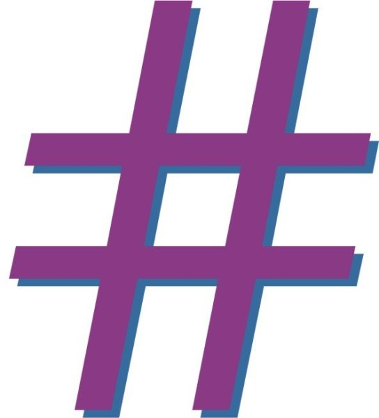 Хэштег фиолетовый