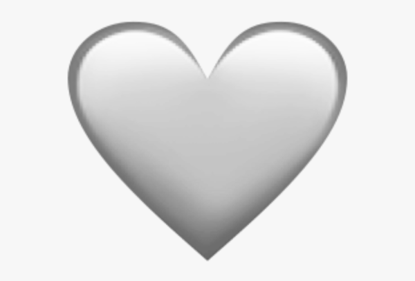 Смайл белое сердце