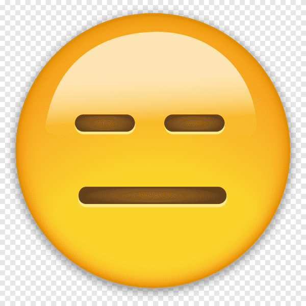 Желтый равнодушный смайлик