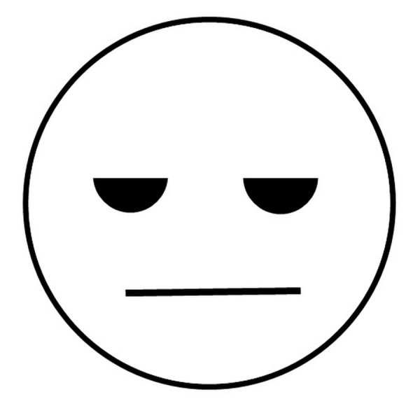 Смайлик черно белый