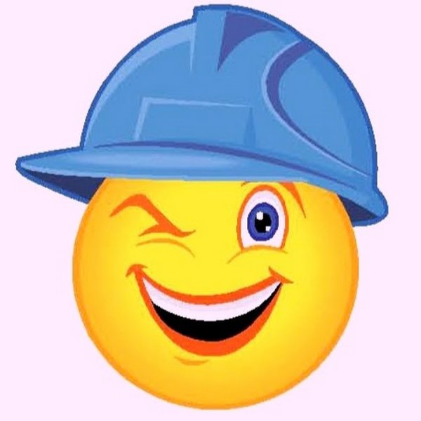 Смайлик в строительной каске
