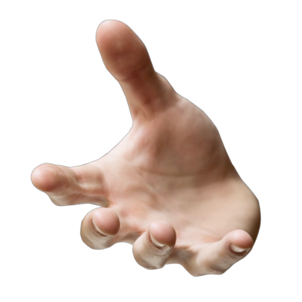 Смайлик с тянущейся рукой