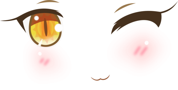 Анимешные глаза на прозрачном фоне