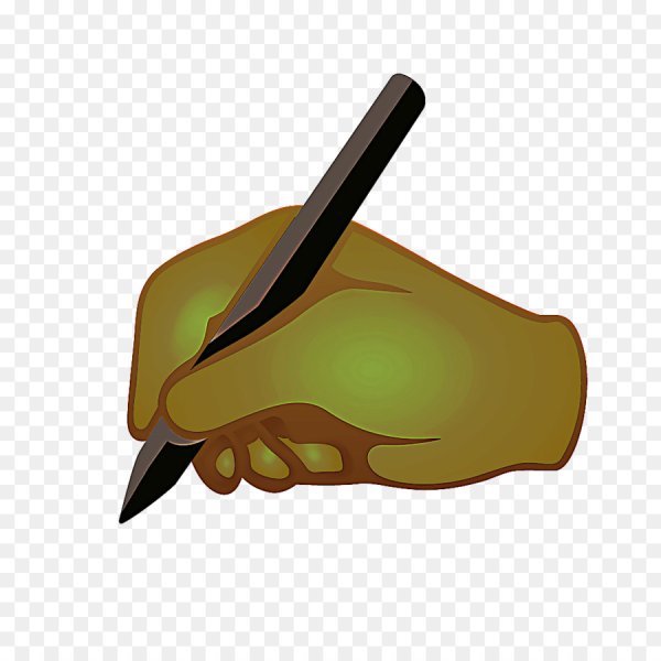 Эмодзи рука с ручкой