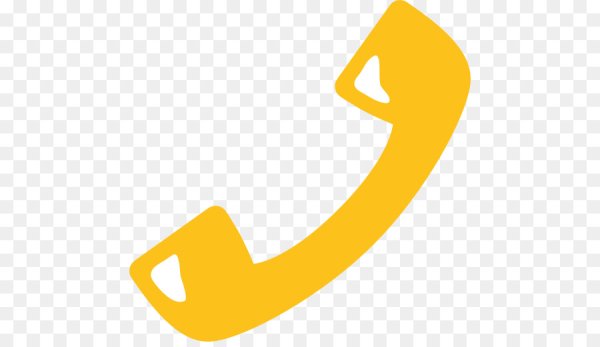 Желтая трубка телефона