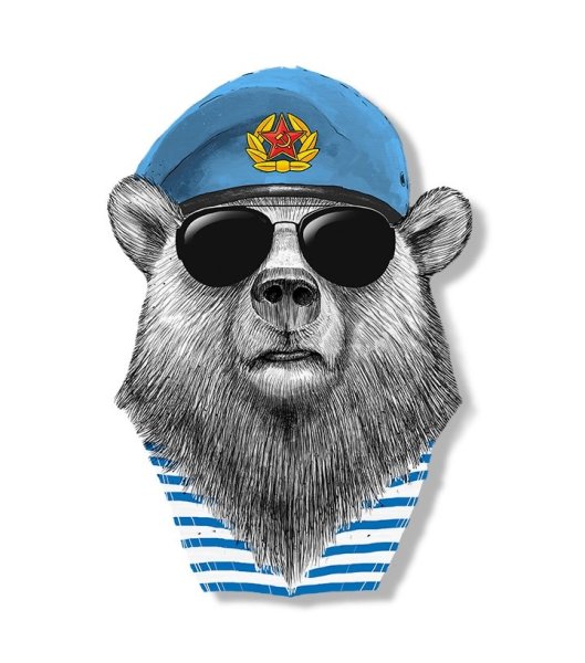 Медведь в тельняшке