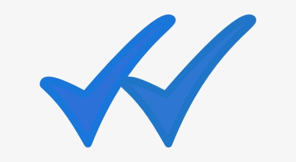 Синяя галочка