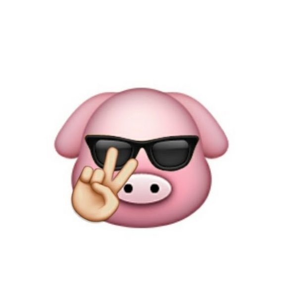 Смайлик свиньи на айфоне