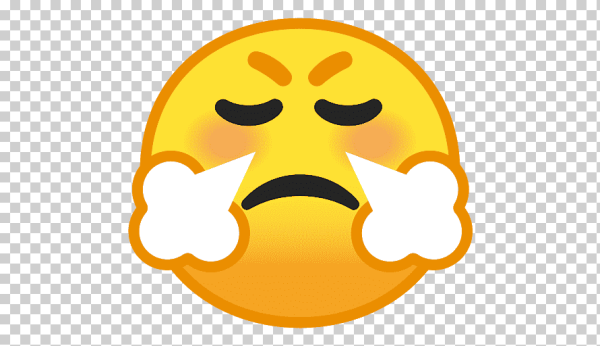 Смайлик с паром из носа