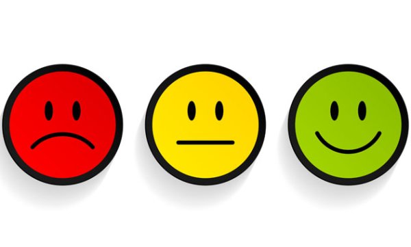 Смайлики зеленый желтый красный