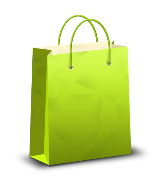 Пакет с покупками вектор