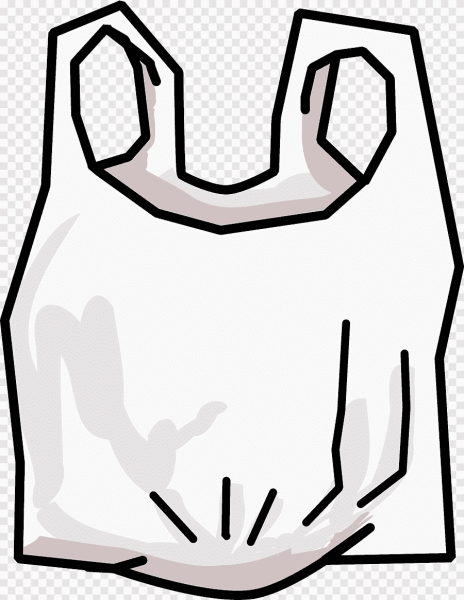 Пластиковый пакет на прозрачном фоне