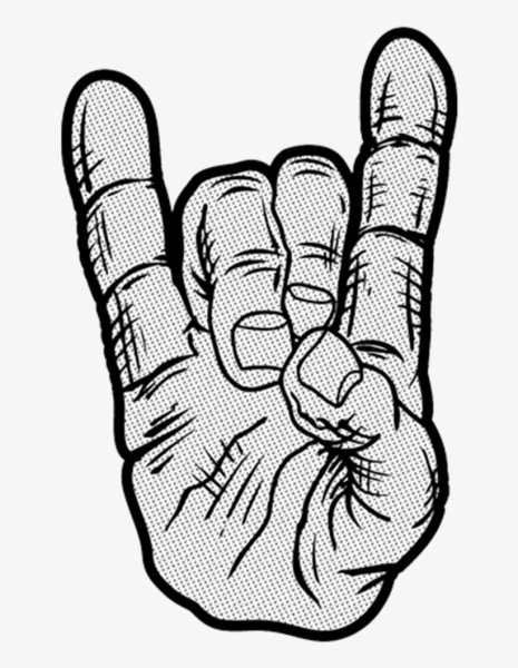 Рок знак рукой