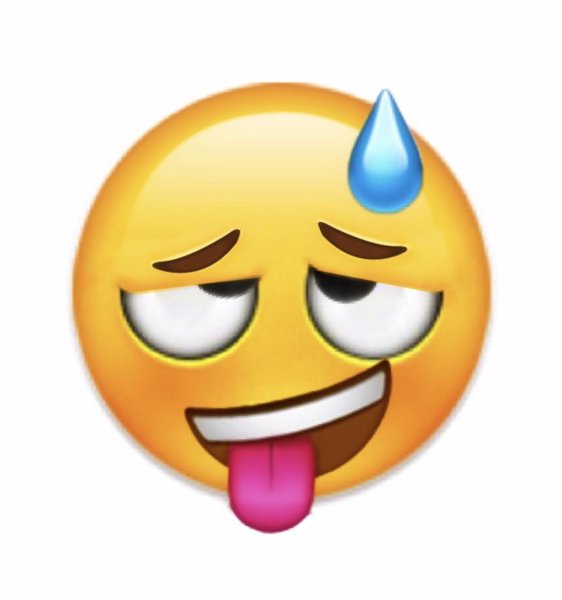 Смайлик закусывающий губу