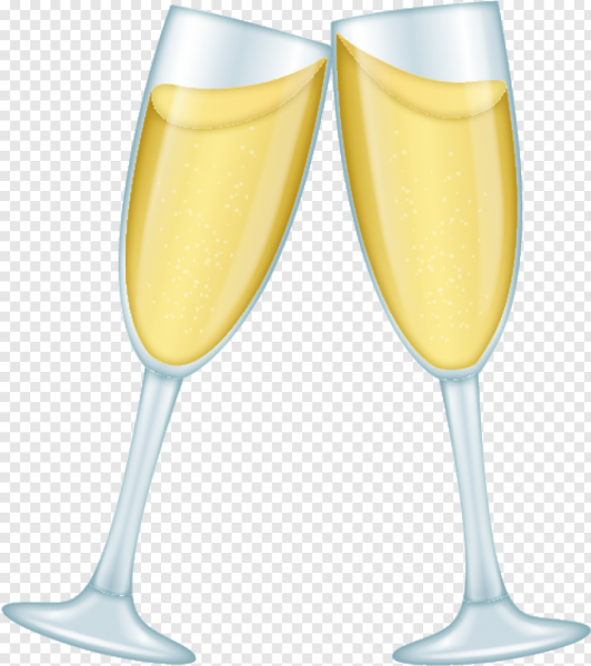 Смайлик шампанское бокалы