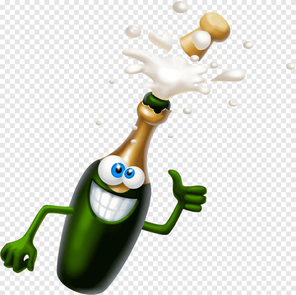 Смайлик с фужером