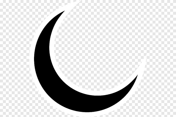 Месяц на белом фоне