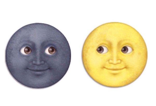 Луна и солнце смайлик