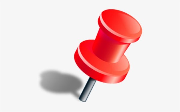 Канцелярская кнопка значок без фона