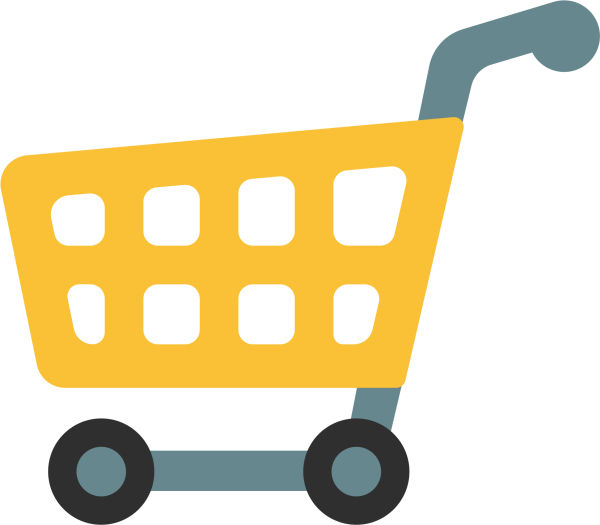 Магазинная тележка на прозрачном фоне