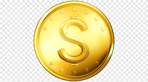 Золотая монета мультяшная