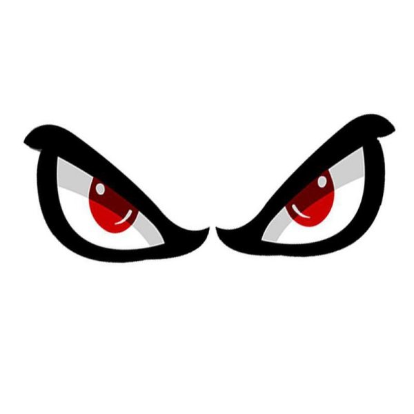 Наклейка злые глаза