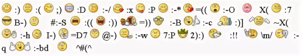 Смайлики в скобках