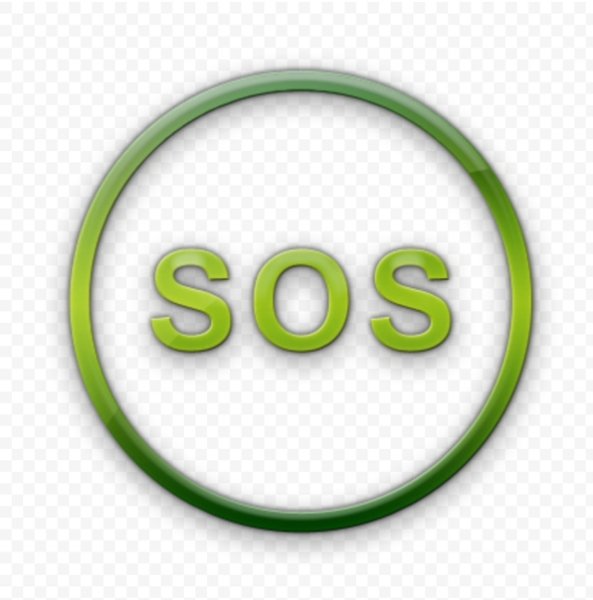 SOS на прозрачном фоне