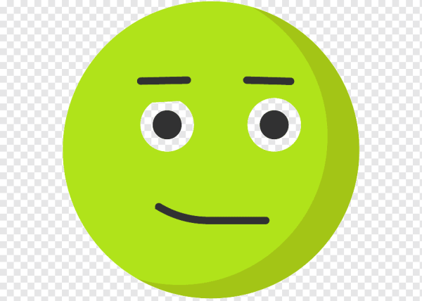 Грустный зеленый смайлик